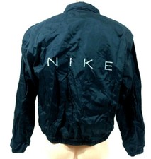 Vtg 90s Nike Womens Coaches Jacket Windbreaker Spell Out Block Logo Retro Sz M