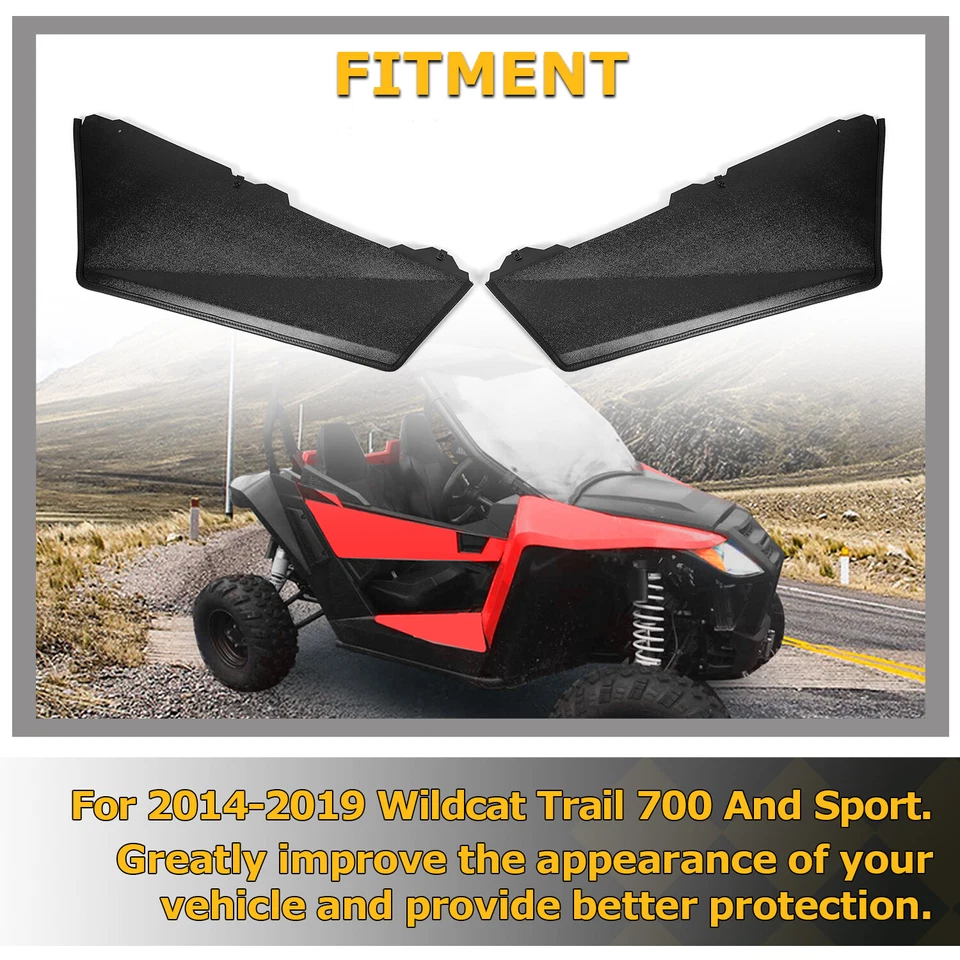 For 14-20 Arctic Cat Wildcat Trail 700 & Sport ABS Lower Doors Extension panels - Image 3 of 4