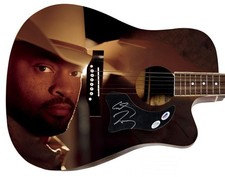 Cowboy Troy Signed 1:1 Signature Edition Graphics Photo Guitar ACOA PSA