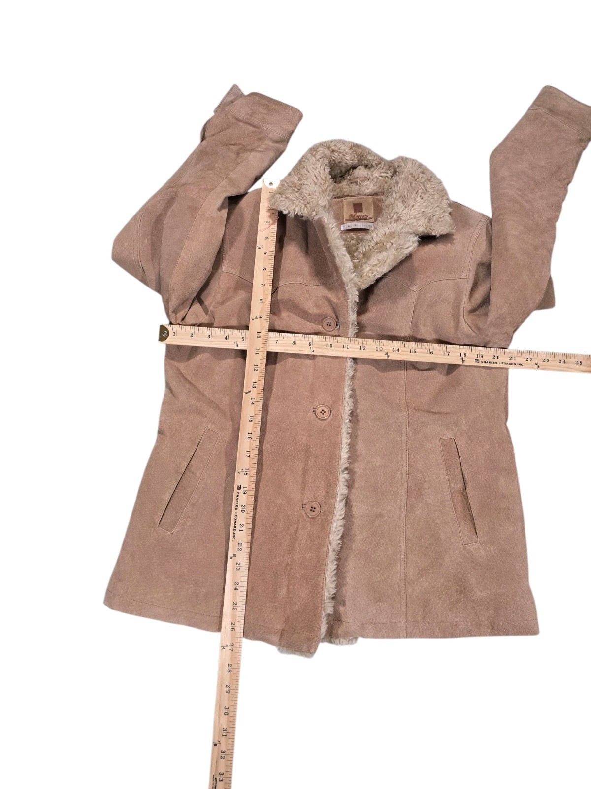 Morrow Button Front Collared Shearling Collar Jac… - image 6