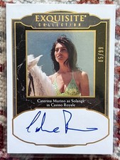 2024 JAMES BOND 05/99 CATERINA MURINO EXQUISITE GOLD AUTOGRAPH “DOUBLE O” CARD