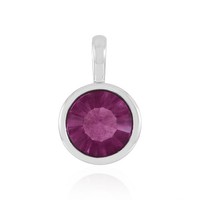 AnhäNger Aus Versilbertem Silber Mit Rosa Fluorit