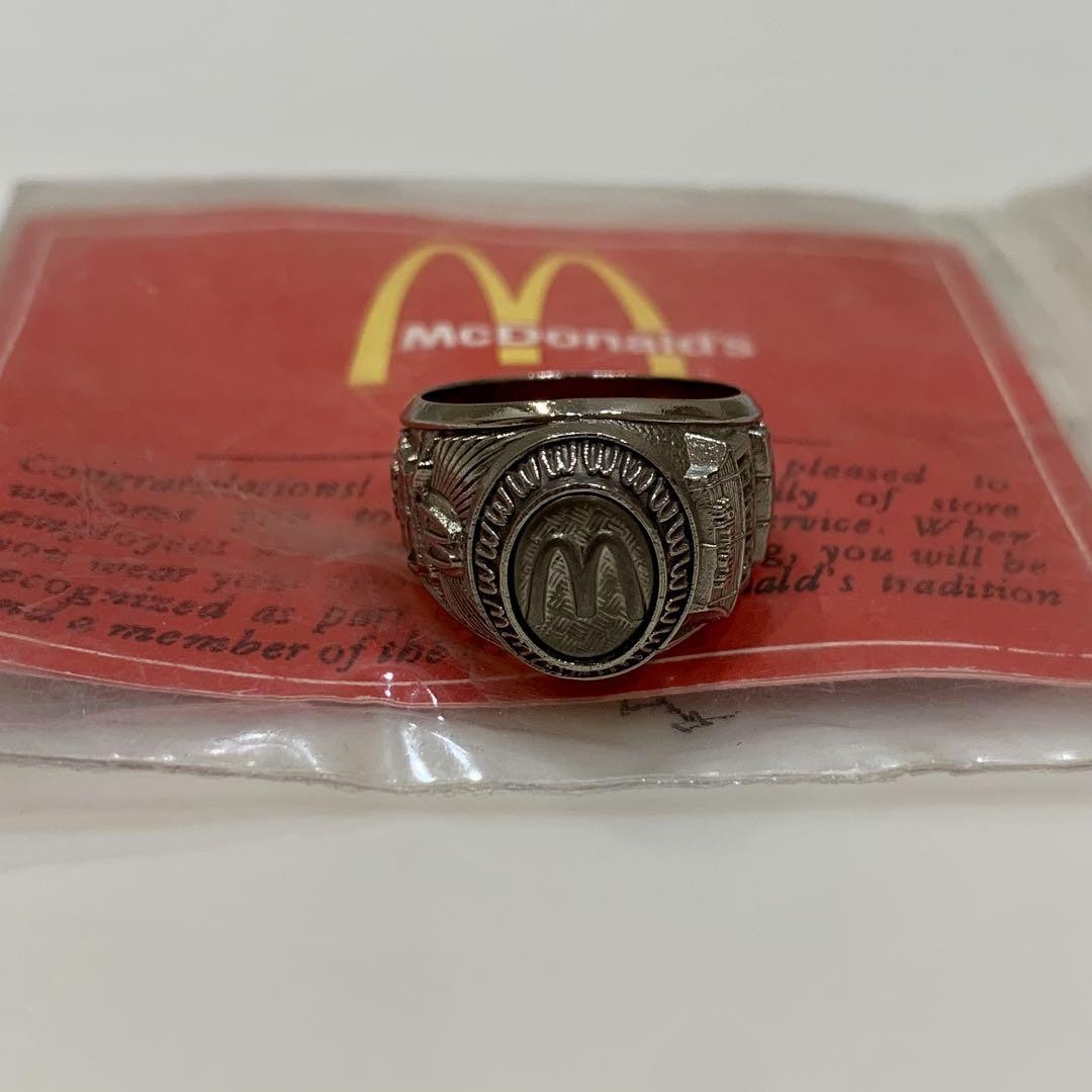 McDonald's Silver Company Employee Ring Vintage 1982 US Size 6 New