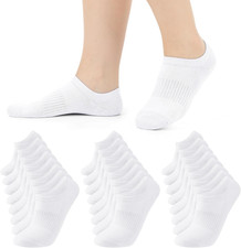12 Pairs Boys Girls No Show Heel Grip Low Cut Socks Athletic Mesh Running Socks