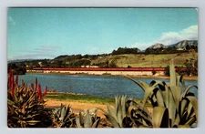 Santa Barbara CA-California, Seen Across The Clark Lagoon, Vintage Postcard
