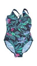 D1 Kona Sol Full Coverage Tummy Control Tie-Front One Piece Swimsuit - M