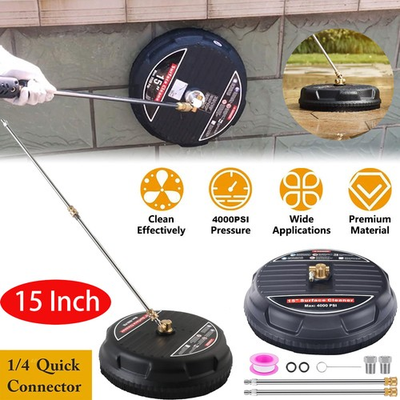 #ad 15#x27;#x27; Pressure Washer Surface Cleaner 4000PSI Power Washer with 2 Extension Wand $39.98