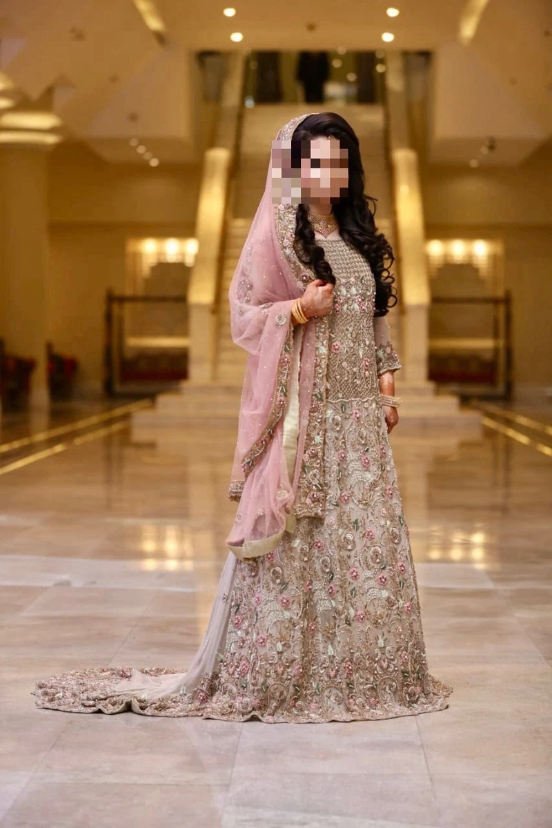 strapless open back dress Mahru- Dusty rose Sheesha silk Pakistani dress – Pakistani Moda main image 1