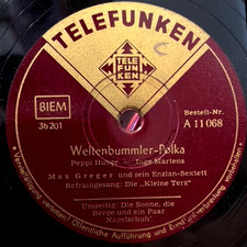 Max Greger & Enzian-Sextett–Weltenbummler Polka/Die Sonne, Die Berge Und Ein...