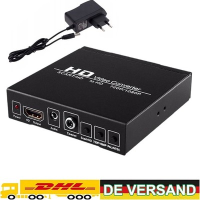 SCART zu HDMI Konverter mit Audio Extractor SCART + HDMI Eingang auf HD DHL