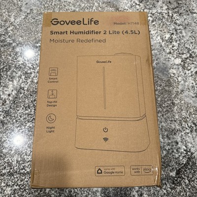 GoveeLife Smart Humidifiers for Bedroom, 4.5L Cool Mist Air Humidifiers with Sce