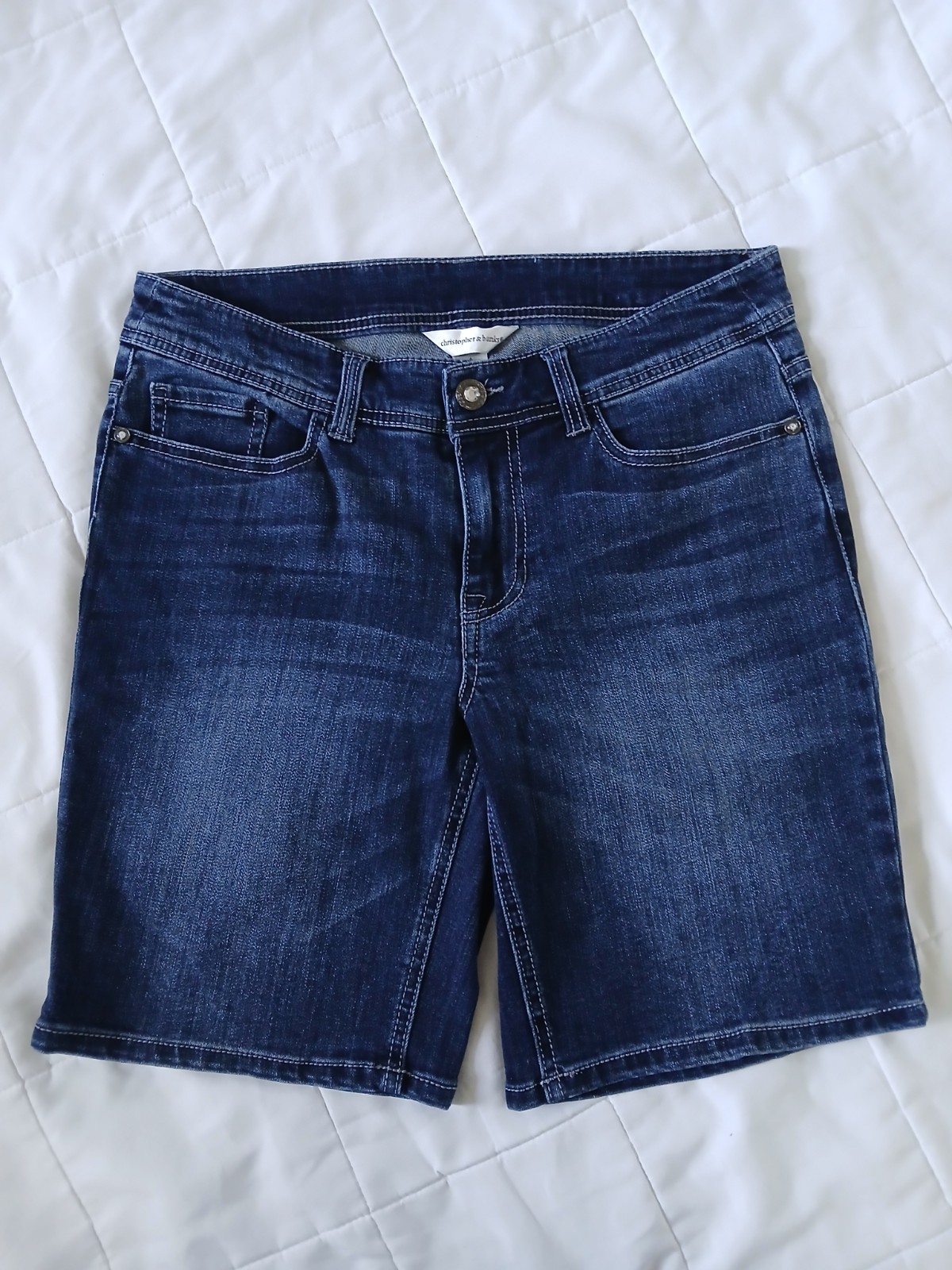 Christopher & Banks Bermuda Denim Jean Shorts W/ Pockets Detail Womens Size 6