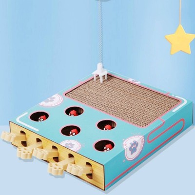 Interaktive Kätzchen Kratzbox Mehrzweck Kitten Whack-a-Rodent Spielzeug Mental