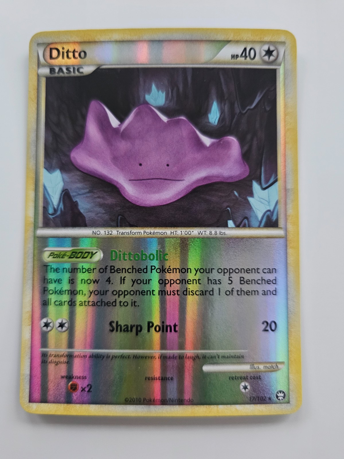 Pokemon Ditto Reverse Holo HS Triumphant 17/102 LP