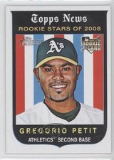 2008 Topps Heritage High Number Rookie Stars of 2008 Gregorio Petit #617 0a1