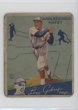 1934 Goudey Big League Chewing Gum R320 Chick Hafey #34 HOF 7ut