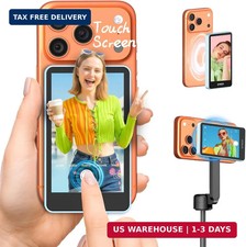 Blue Touchscreen Vlog Monitor for iPhone 7-17 - 4K Wireless P2P Magnetic Screen