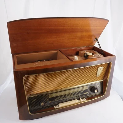 Tefifon T 573 Tefi-Apparatebau Röhrenradio + Fernbedienung 1956-1957 Deutschland - Bild 1 von 4