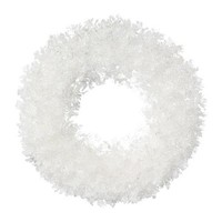 artplants KüNstlicher Kranz Eiskristalle Vikra, Gefroren, Weiß, Ø25Cm