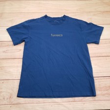 Furnace Apparel Mens Blue Graphic T-Shirt Medium Made in USA BTSA-001A-JOY