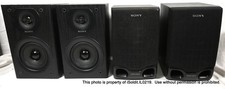 LOT 4 Vintage SONY 2-Way BOOKSHELF SPEAKERS Black SS-SBT100