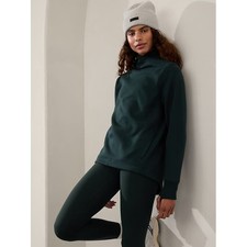 Athleta Cozy Karma Twist Neck Sweatshirt in Cypress size medium