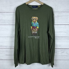 Polo Ralph Lauren Mens Classic Fit Polo Bear T-Shirt Dark Sage Green Mens Medium