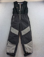 Obermeyer OBX Competition Ski Bib Snowsuit Kids 7 Black Gray Insulated Racing