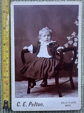 Antique Belle Plaine MN Cabinet Photo Child Portrait Charlie Krenning 1895–1905