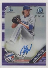 2019 Bowman Draft Chrome Pick Purple Refractor 33/250 Kendall Williams Auto 4n0