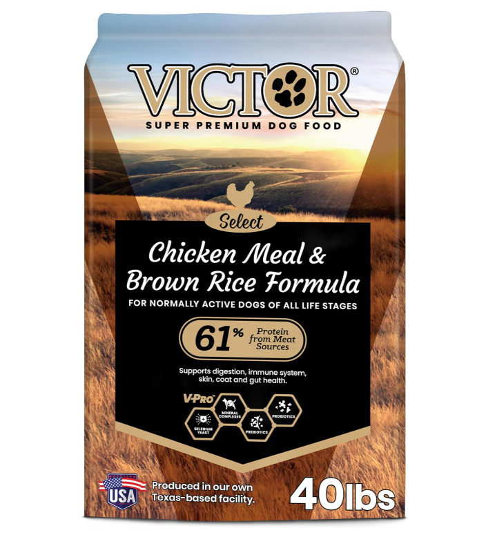 - Chicken Meal & Brown Rice Formula 40lb. Free Ship