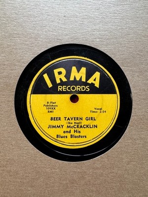 78Rpm, R&B, Jimmy McCracklin Blues Busters 'Beer Tavern Girl' US IRMA!