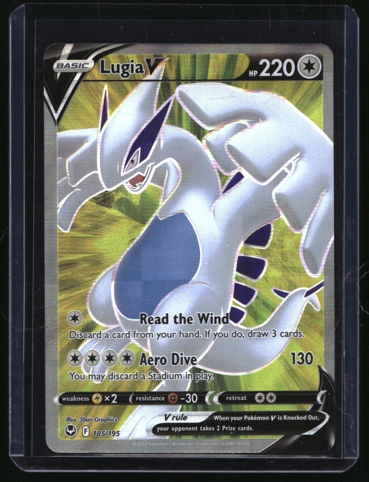 2022 Pokemon Silver Tempest Lugia V Full Art Ultra Rare NM Pokemon Silver Tempest Lugia V Full Art 185/195 Ultra Rare NM