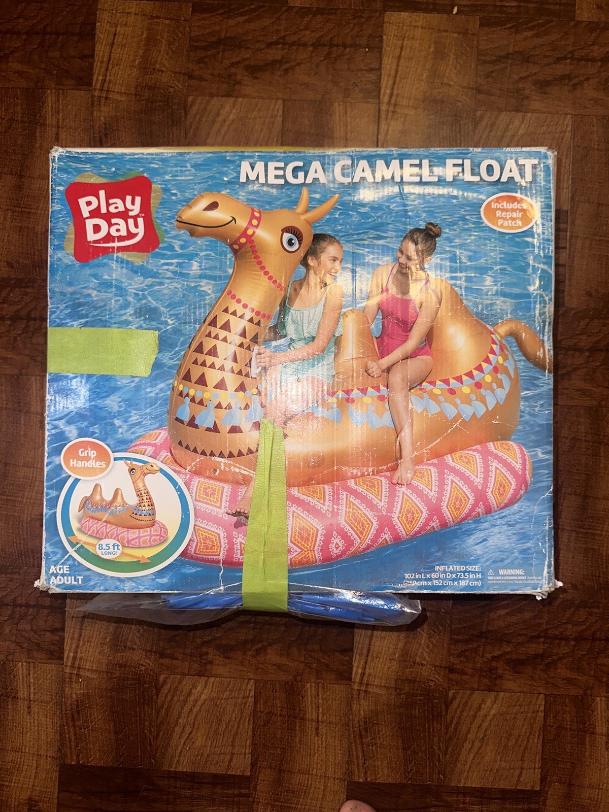 MEGA CAMELLO PISCINA PLAYA FLOTADOR BALSA INFLABLE SALÓN DE AGUA AIRE INFLABLE 8,5 PIES ENORME