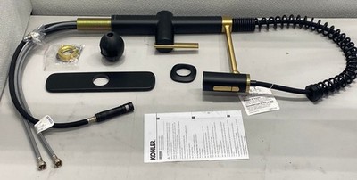 KOHLER Clarus Semi-Professional Single Handle Pull Down Kitchen Faucet R30937-BL