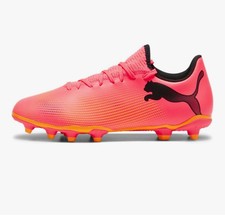 Firm Ground Soccer Cleats Size US 8 Sunset Glow-puma Black-sun Stream
