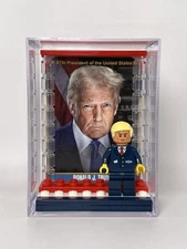 Collectible Force Pack Minifig Display Case For MOC Lego Donald Trump Portrait