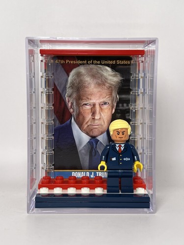 Minifigur Vitrine für MOC Lego Donald Trump Portrait MINIFIGUREN ENTHALTEN - Bild 1 von 5
