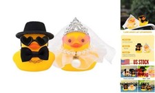 Pair Set of 2 Bride and Groom Rubber Ducks for Wedding Favors, Wedding Style 4