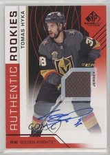 2018 Upper Deck SP Game Used Authentic Rookies Red Jersey Tomas Hyka Auto 1h6a