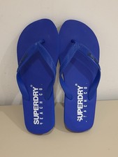 Mens Superdry scuba Flip Flops Size S Blue Uk Size 7 Summer Shoes