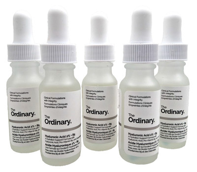 5 x The Ordinary Hyaluronic Acid 2% + B5 Serum, 0.5 fl oz, Plumps & Smooths Skin