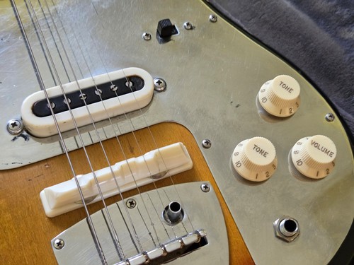 1967-1972 Apollo Model 2264 Vintage Japan Electric Guitar - Sunburst + Gig Bag - Picture 6 of 24