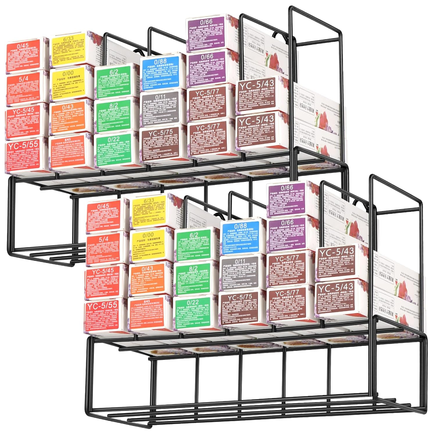 Organizer For Salon Storage Rack - 2 Pcs Wall Mounted Hair C
