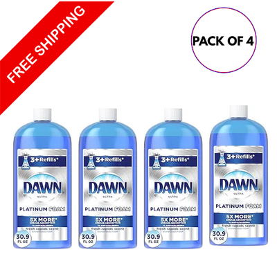 #ad Dawn Dish Soap Direct Foam Dishwashing Foam RefillPack of 4 30.9 $54.59