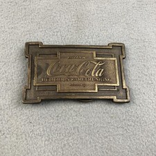 Vintage Coca Cola Belt Buckle 1973 Bergamont Brass Works Metal 70s
