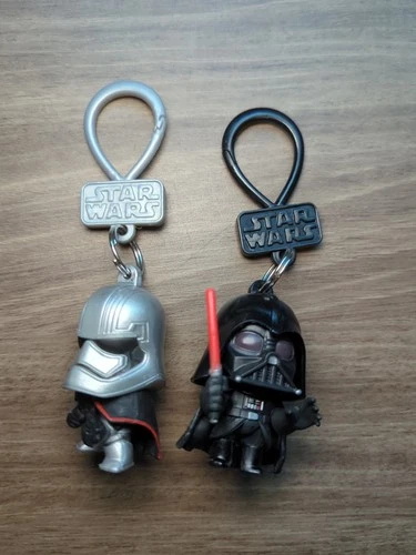 Star wars Darth Vader & Captain Phasma Backpack Clip Key Chain Lucas Film