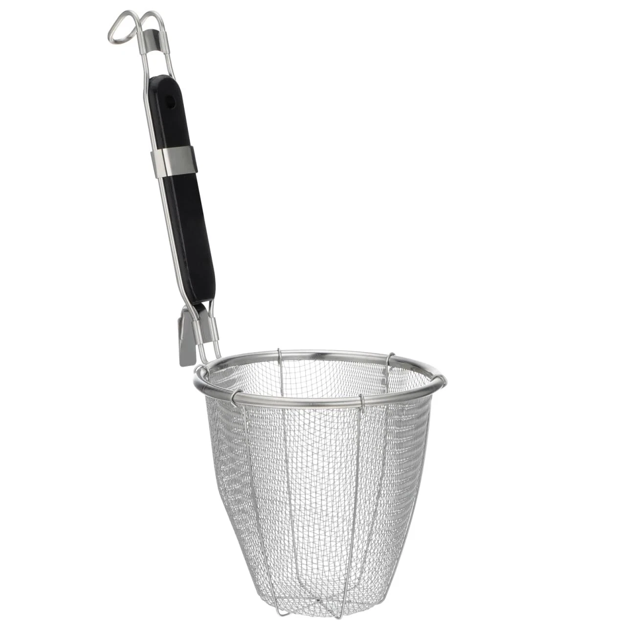High Side Slotted Spoon Wire Mesh Strainer Basket with Long Handle for Pasta ...