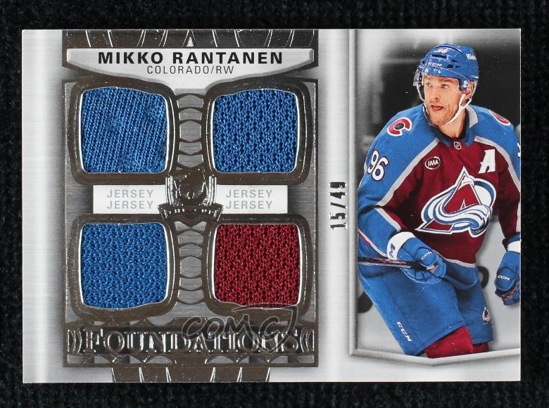 2024 Upper Deck The Cup Foundations Quad Jerseys 15/49 Mikko Rantanen #F-MR 2d8