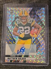 2025 Mosaic Matthew Golden Silver Prizm Auto -  Green Bay Packers RC #323